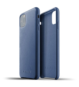  Mujjo Full Leather Case for iPhone 11 Pro Max, Monaco Blue 